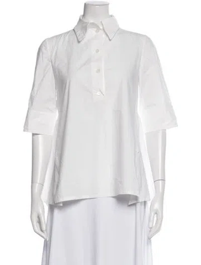 Pre-owned Marni Three-quarter Sleeve Polo In White