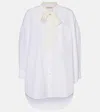 Marni Tie-neck Cotton Shirt Dress In White