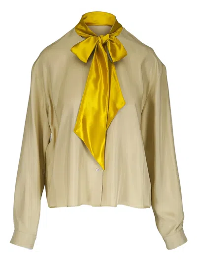 Marni Tie-neck Shirt In Neutral