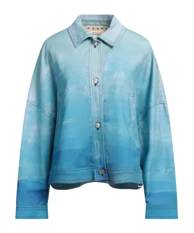 Marni Tie-dye Denim Jacket In Multi