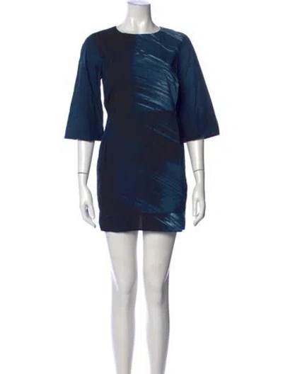 Pre-owned Marni Tie-dye Print Mini Dress In Blue