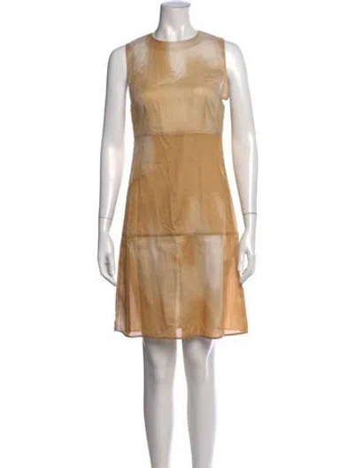 Pre-owned Marni Tie-dye Print Mini Dress In Neutral