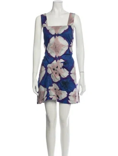 Pre-owned Marni Tie-dye Print Mini Dress In Purple