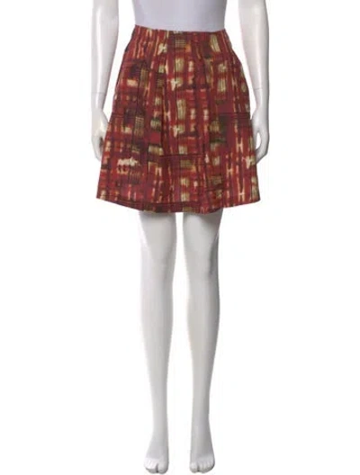 Pre-owned Marni Tie-dye Print Mini Skirt In White