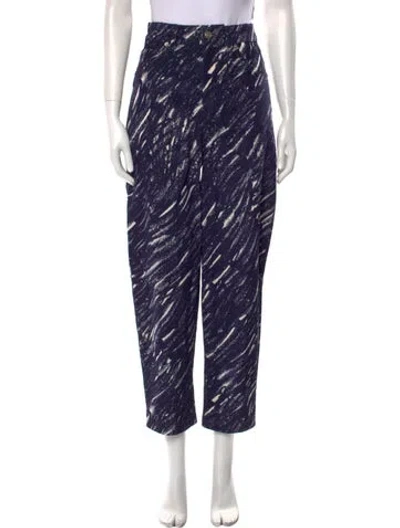 Pre-owned Marni Tie-dye Print Straight Leg Pants W/ Tags In Blue