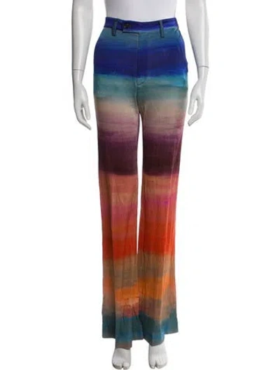 Pre-owned Marni Tie-dye Print Wide Leg Pants In Multi