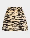 Marni Zebra-print Mini Skirt In Tan