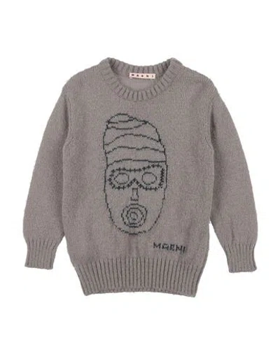 Marni Babies'  Toddler Boy Sweater Grey Size 6 Acrylic, Nylon, Mohair Wool In Gray