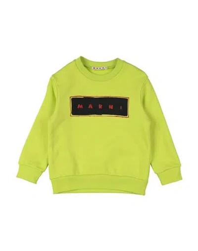 Marni Babies'  Toddler Boy Sweatshirt Lime Green Size 6 Cotton