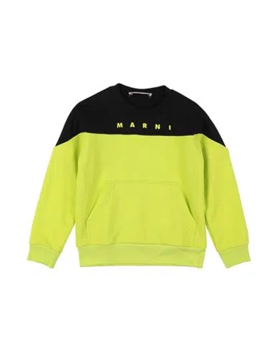 Marni Babies'  Toddler Boy Sweatshirt Lime Green Size 6 Cotton