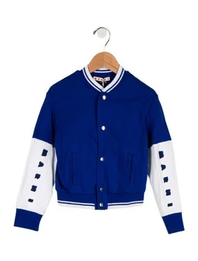 Pre-owned Marni Babies' Toddler Boys' Logo Print Jacket W/ Tags In Blue