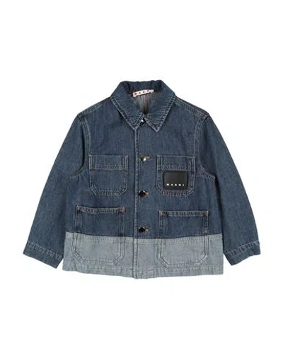 Marni Babies'  Toddler Denim Outerwear Blue Size 6 Cotton