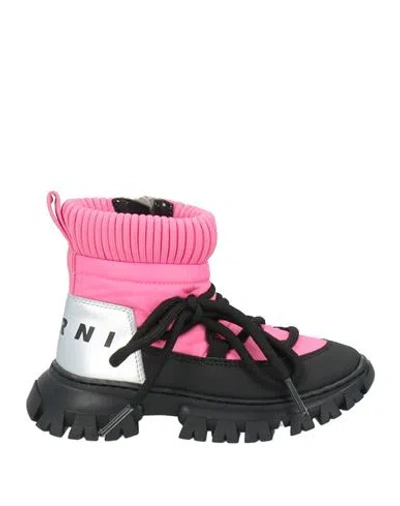 Marni Babies'  Toddler Girl Ankle Boots Pink Size 10c Leather, Textile Fibers
