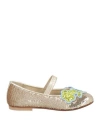 Marni Toddler Girl Ballet Flats Gold Size 10c Textile Fibers In Gold