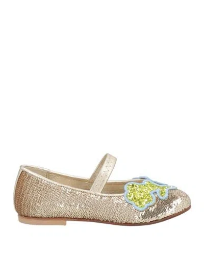 Marni Babies'  Toddler Girl Ballet Flats Gold Size 10c Textile Fibers