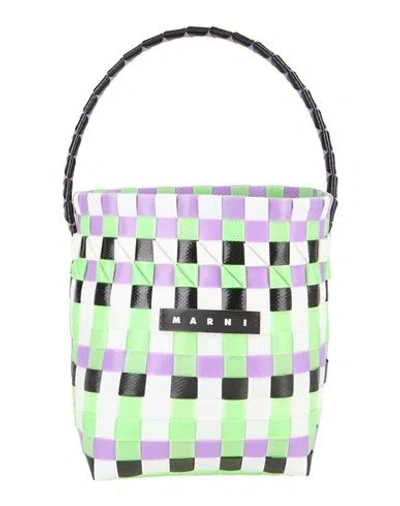 Marni Babies'  Toddler Girl Handbag Light Green Size - Polypropylene, Cow Leather In Multi
