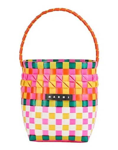 Marni Babies'  Toddler Girl Handbag Yellow Size - Polypropylene, Cow Leather In Multi