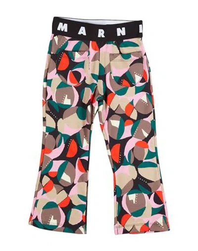 Marni Babies'  Toddler Girl Pants Black Size 6 Cotton, Polyamide, Polyester, Elastane In Multi
