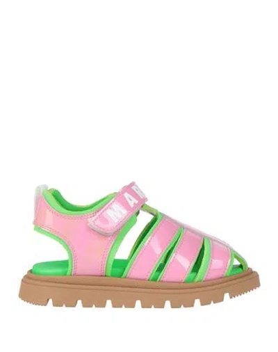 Marni Babies'  Toddler Girl Sandals Pink Size 10c Leather, Textile Fibers
