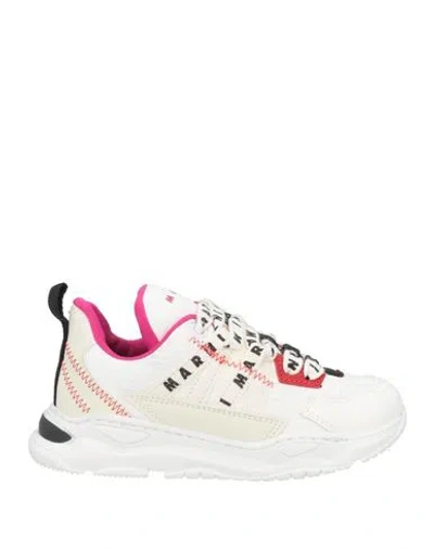 Marni Babies'  Toddler Girl Sneakers White Size 10c Leather, Textile Fibers