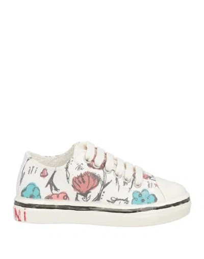 Marni Babies'  Toddler Girl Sneakers White Size 10c Textile Fibers In Neutral
