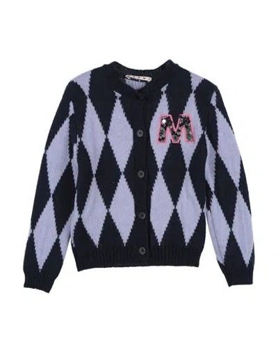 Marni Babies'  Toddler Girl Sweater Midnight Blue Size 6 Acrylic, Wool, Alpaca Wool, Polyester, Pvc - Polyvin In Black