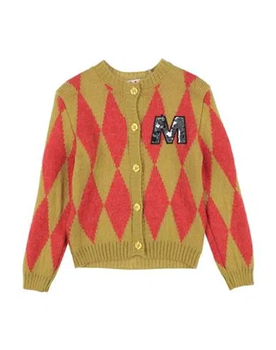 Marni Babies'  Toddler Girl Sweater Mustard Size 4 Acrylic, Wool, Alpaca Wool, Polyester, Pvc - Polyvinyl Chl In Multi