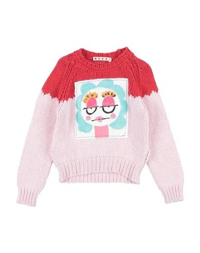 Marni Babies'  Toddler Girl Sweater Red Size 6 Cotton, Acrylic In Pink