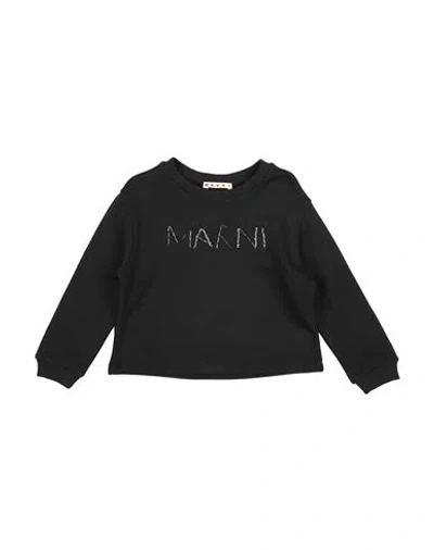 Marni Babies'  Toddler Girl Sweatshirt Black Size 4 Cotton