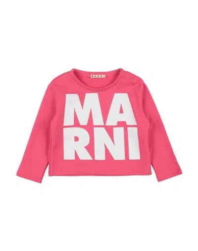 Marni Babies'  Toddler Girl Sweatshirt Fuchsia Size 6 Cotton In Pink