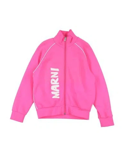 Marni Babies'  Toddler Girl Sweatshirt Fuchsia Size 6 Nylon, Cotton In Pink