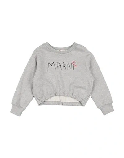 Marni Babies'  Toddler Girl Sweatshirt Grey Size 6 Cotton In Gray