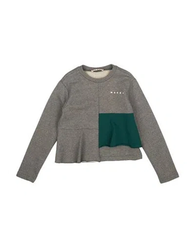 Marni Babies'  Toddler Girl Sweatshirt Grey Size 4 Cotton, Elastane
