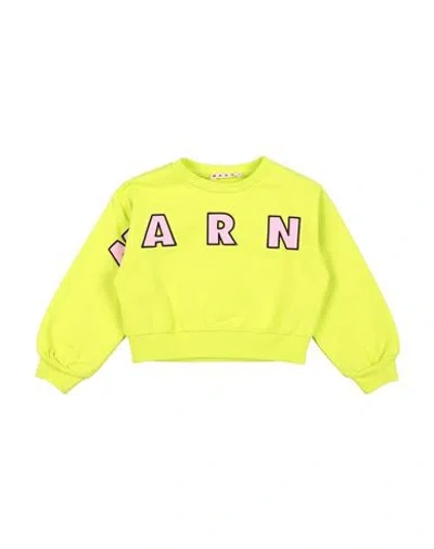 Marni Babies'  Toddler Girl Sweatshirt Lime Green Size 6 Cotton