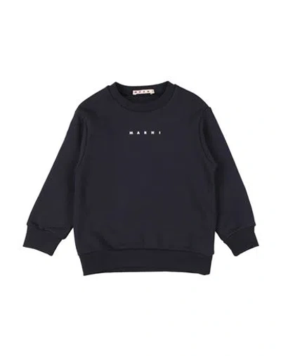 Marni Babies'  Toddler Girl Sweatshirt Midnight Blue Size 6 Cotton In Black
