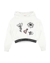 Marni Babies'  Toddler Girl Sweatshirt White Size 4 Cotton, Nylon, Polyester, Plastic