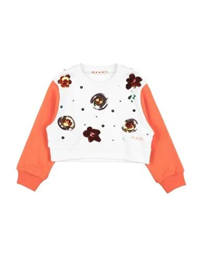Marni Babies'  Toddler Girl Sweatshirt White Size 6 Cotton, Pvc - Polyvinyl Chloride, Polyester