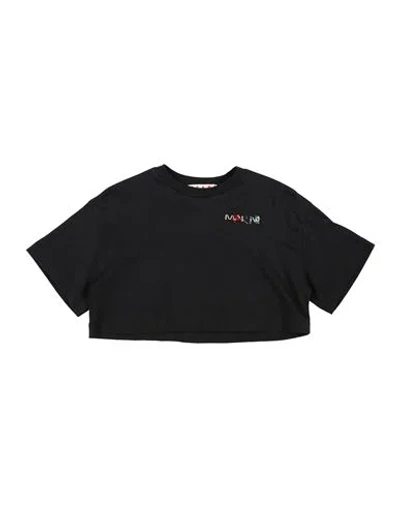 Marni Babies' Logo-embellished Cotton T-shirt In Black