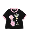 Marni Toddler Girl T-shirt Black Size 6 Cotton, Polyester, Plastic