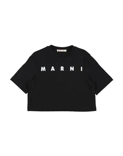 Marni Babies'  Toddler Girl T-shirt Black Size 6 Cotton, Viscose, Polyester
