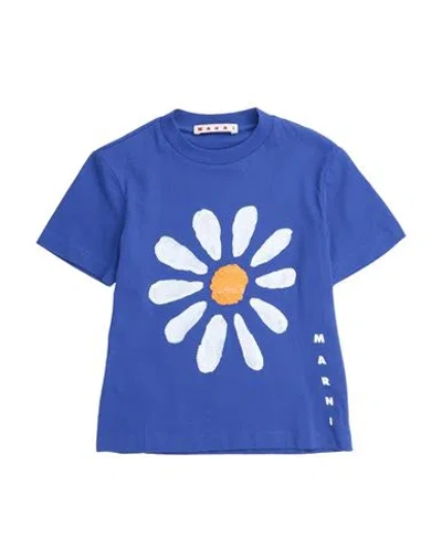 Marni Babies'  Toddler Girl T-shirt Blue Size 6 Cotton, Polyester
