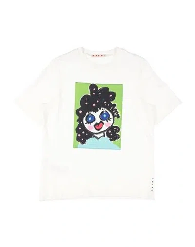 Marni Babies'  Toddler Girl T-shirt Off White Size 6 Cotton In Multi