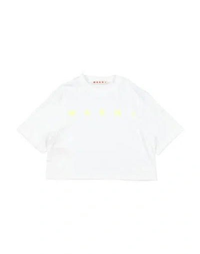 Marni Babies'  Toddler Girl T-shirt White Size 6 Cotton, Viscose, Polyester