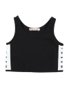 MARNI MARNI TODDLER GIRL TOP BLACK SIZE 6 COTTON, ELASTANE