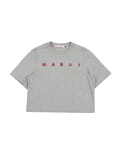 Marni Babies'  Toddler Girl T-shirt Grey Size 6 Cotton In Gray