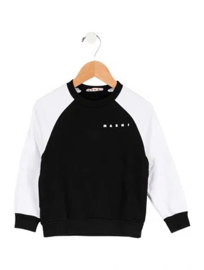 Pre-owned Marni Babies' Toddler Girls' Logo Printed Sweatshirt In Black/white