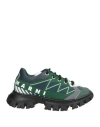 Marni Toddler Sneakers Green Size 10c Leather, Textile Fibers In Green