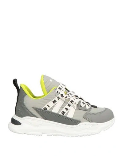 Marni Babies'  Toddler Sneakers Grey Size 10c Leather, Textile Fibers