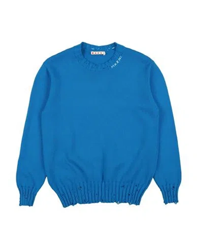 Marni Babies'  Toddler Sweater Azure Size 6 Cotton In Blue