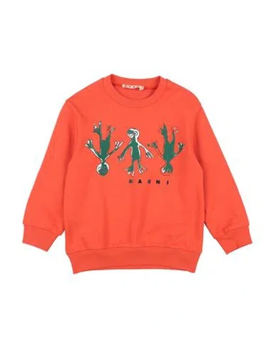 Marni Babies'  Toddler Sweatshirt Mandarin Size 6 Cotton In Orange